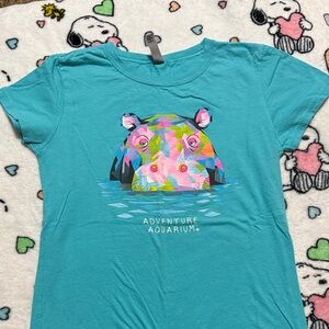 Kids Teal Hippo T-Shirt